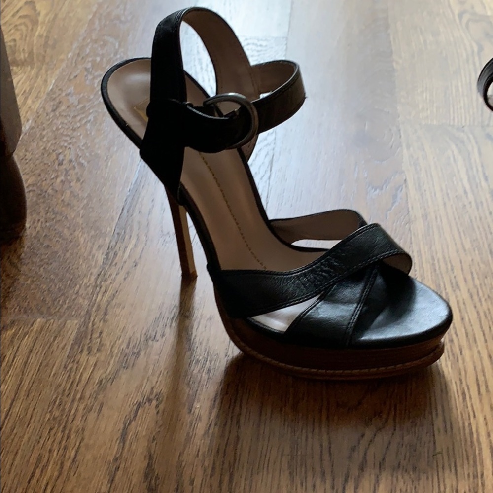 Black leather dolce vita heels